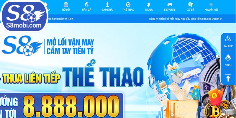 S8 là một trong những nền tảng cá cược trực tuyến uy tín làng giải trí